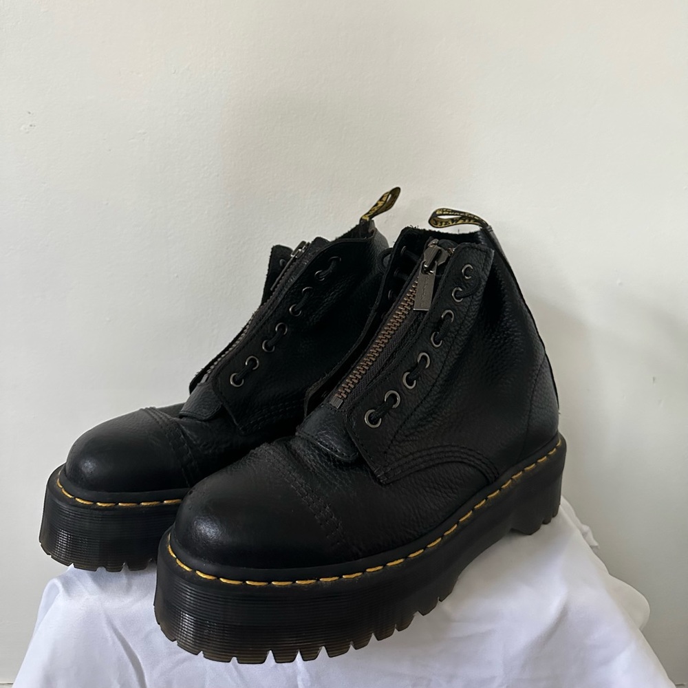 Dr. Martens Sinclair Milled Nappa Leather Platform Boots